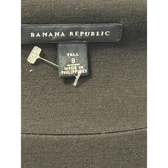 Banana Republic Black Tall 8 Sheath Dress With Belted Waist & 3/4 Sleeves Dress - Picture 4 of 11